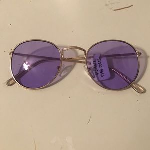 PURPLE ROUND SUNGLASSES